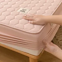 Class A Cotton Waterproof Bed Cover Single Mattress Protective Cover Summer Simmons Bedspread Diaphragm Pad Cotton Non-slip Bedspread- sku image 153