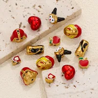 Cartoon Style Cute Fruit Heart Shape 304 Stainless Steel Plating DIY Jewelry Accessories main image 5