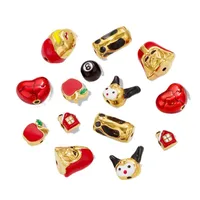 Cartoon Style Cute Fruit Heart Shape 304 Stainless Steel Plating DIY Jewelry Accessories main image 3