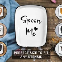 Casual Letter Ceramics Soup Spoon Holder 1 Piece main image 1