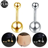 Simple Style Classic Style Round Rhinestone Pure Titanium Titanium Alloy Rhinestones 14K Gold Plated White Gold Plated Unisex Belly Ring main image 6