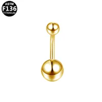 Simple Style Classic Style Round Rhinestone Pure Titanium Titanium Alloy Rhinestones 14K Gold Plated White Gold Plated Unisex Belly Ring sku image 6