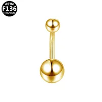 Simple Style Classic Style Round Rhinestone Pure Titanium Titanium Alloy Rhinestones 14K Gold Plated White Gold Plated Unisex Belly Ring sku image 7