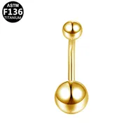 Simple Style Classic Style Round Rhinestone Pure Titanium Titanium Alloy Rhinestones 14K Gold Plated White Gold Plated Unisex Belly Ring sku image 8