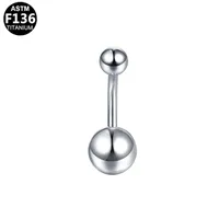 Simple Style Classic Style Round Rhinestone Pure Titanium Titanium Alloy Rhinestones 14K Gold Plated White Gold Plated Unisex Belly Ring sku image 2