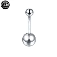 Simple Style Classic Style Round Rhinestone Pure Titanium Titanium Alloy Rhinestones 14K Gold Plated White Gold Plated Unisex Belly Ring sku image 4
