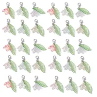 Vacation Sweet Pastoral Leaf Flower Arylic Bag Pendant main image 2