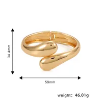 Casual Elegant Geometric 304 Stainless Steel Alloy 18K Gold Plated Women's Bangle sku image 1