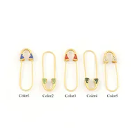 Simple Style Classic Style Pin 201 Stainless Steel Copper Zircon Women's Pendant Necklace main image 5