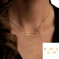 Simple Style Classic Style Pin 201 Stainless Steel Copper Zircon Women's Pendant Necklace main image 1