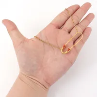 Simple Style Classic Style Pin 201 Stainless Steel Copper Zircon Women's Pendant Necklace main image 4