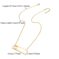 Simple Style Classic Style Pin 201 Stainless Steel Copper Zircon Women's Pendant Necklace main image 2
