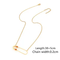 Simple Style Classic Style Pin 201 Stainless Steel Copper Zircon Women's Pendant Necklace sku image 3