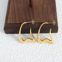 1 Pair Simple Style Classic Style Solid Color 304 Stainless Steel 18K Gold Plated Earrings main image 5