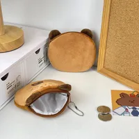 Stupid Cappibala Plush Coin Purse Portable Sundries Storage Small Bag Capybara Pendant Children's Coin Bag Batch main image 2