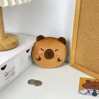 Stupid Cappibala Plush Coin Purse Portable Sundries Storage Small Bag Capybara Pendant Children's Coin Bag Batch main image 4