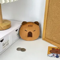 Stupid Cappibala Plush Coin Purse Portable Sundries Storage Small Bag Capybara Pendant Children's Coin Bag Batch sku image 4