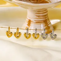 1 Pair IG Style Commute Geometric Star Heart Shape Plating 304 Stainless Steel Drop Earrings main image 2