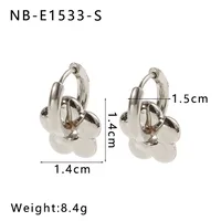 1 Pair IG Style Commute Geometric Star Heart Shape Plating 304 Stainless Steel Drop Earrings sku image 2