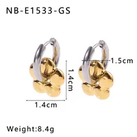 1 Pair IG Style Commute Geometric Star Heart Shape Plating 304 Stainless Steel Drop Earrings sku image 7