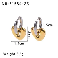 1 Pair IG Style Commute Geometric Star Heart Shape Plating 304 Stainless Steel Drop Earrings sku image 9