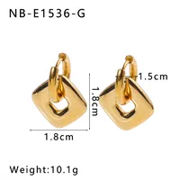 1 Pair IG Style Commute Geometric Star Heart Shape Plating 304 Stainless Steel Drop Earrings sku image 12