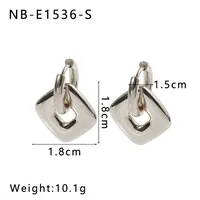 1 Pair IG Style Commute Geometric Star Heart Shape Plating 304 Stainless Steel Drop Earrings sku image 5