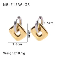 1 Pair IG Style Commute Geometric Star Heart Shape Plating 304 Stainless Steel Drop Earrings sku image 13