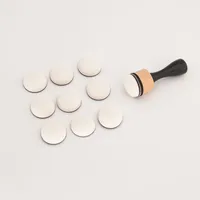Circular Head Wooden Handle Stamp Pad Auxiliary Tools Color Brush Sponge Brush Tl012 Office Stamp/ink/creative Stamp/ink sku image 4