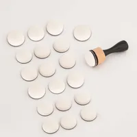 Circular Head Wooden Handle Stamp Pad Auxiliary Tools Color Brush Sponge Brush Tl012 Office Stamp/ink/creative Stamp/ink sku image 7