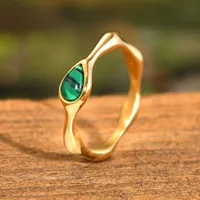 Wholesale Jewelry IG Style Water Droplets 304 Stainless Steel 18K Gold Plated Rings main image 8