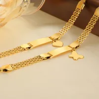 Cute Heart Shape Butterfly 304 Stainless Steel 18K Gold Plated Woven Chain Bracelets In Bulk main image 6