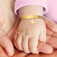 Cute Heart Shape Butterfly 304 Stainless Steel 18K Gold Plated Woven Chain Bracelets In Bulk main image 7