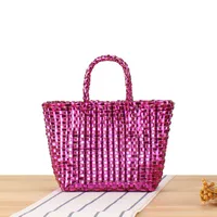A Generation Of Simple Cute Children's Bag Heavy Metal Color Personality Hand Bag Small All-match Small Square Bag sku image 3