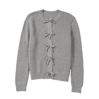 Women's Cardigan Long Sleeve Sweaters & Cardigans Vacation Simple Style Bow Knot main image 5