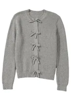 Women's Cardigan Long Sleeve Sweaters & Cardigans Vacation Simple Style Bow Knot sku image 2