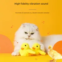 Gravity Duck Cat Toy Plush Sound Making Duck Self Entertaining Relieve Boredom Teasing Cat Usb Electric Pet Toy main image 1