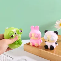 Cute Funny Novelty Rabbit Animal Panda PVC Animal Squishy Toys main image 2