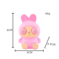 Cute Funny Novelty Rabbit Animal Panda PVC Animal Squishy Toys sku image 3
