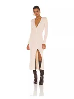 Women's Sheath Dress Streetwear V Neck Long Sleeve Solid Color Maxi Long Dress Holiday sku image 7
