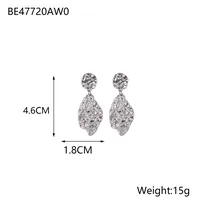 1 Pair IG Style Retro Geometric Titanium Steel Drop Earrings Ear Studs sku image 1