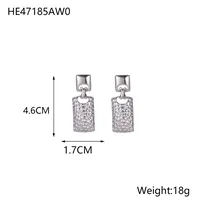 1 Pair IG Style Retro Geometric Titanium Steel Drop Earrings Ear Studs sku image 5