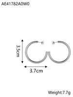 1 Pair Simple Style Geometric 304 Stainless Steel Ear Studs sku image 7