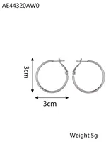 1 Pair Simple Style Geometric 304 Stainless Steel Ear Studs sku image 4