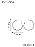 1 Pair Simple Style Geometric 304 Stainless Steel Ear Studs sku image 2