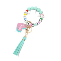 Cute Letter Heart Shape Alloy Silica Gel Bag Pendant Bracelets Keychain main image 5