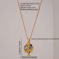Vintage Style Classic Style Earth Travel 304 Stainless Steel Copper 18K Gold Plated Women's Pendant Necklace main image 2
