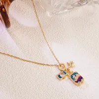 Vintage Style Classic Style Earth Travel 304 Stainless Steel Copper 18K Gold Plated Women's Pendant Necklace main image 5