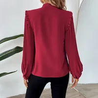 Women's Blouse Long Sleeve Blouses Casual Elegant Simple Style Solid Color main image 2