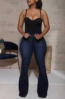Women's Holiday Daily Selfie Casual Simple Style Streetwear Solid Color Full Length Jeans sku image 11